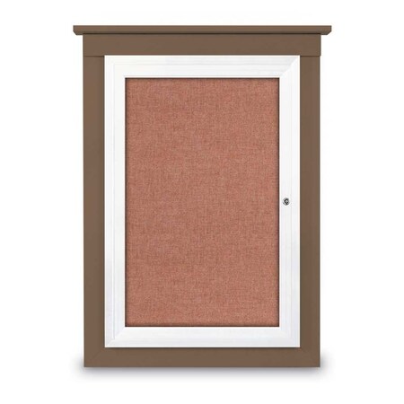 United Visual Products Single Door Enclosed Cathedral Letterboa UV1301CD-WHITE-BLACK